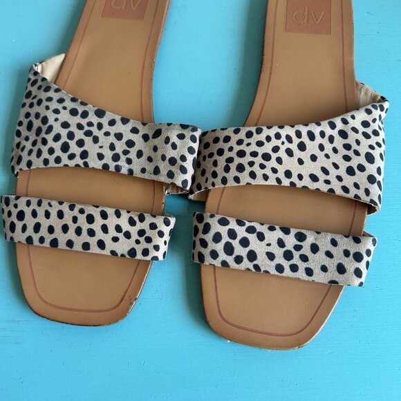 Dolce Vita DV Leopard Print Bryn Asymmetrical Slide Sandals Size 8.5 - Picture 8 of 11